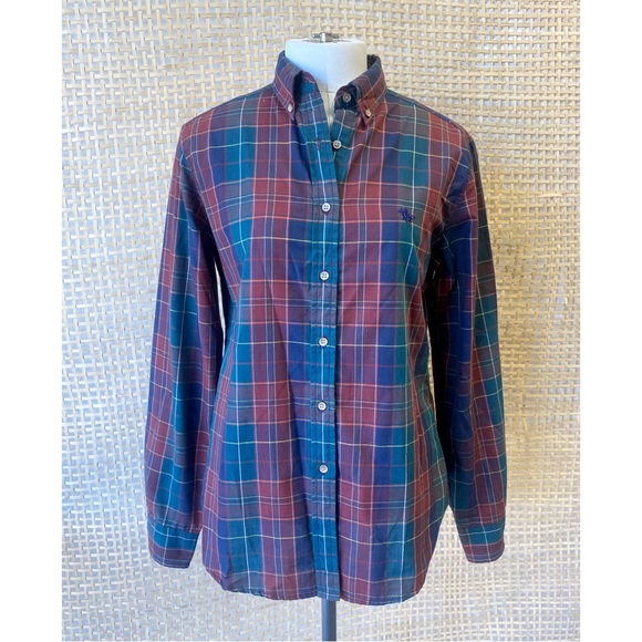 Vintage Hunters Run size 6 Plaid Long Sleeve Button Down Shirt. - Picture 2 of 5